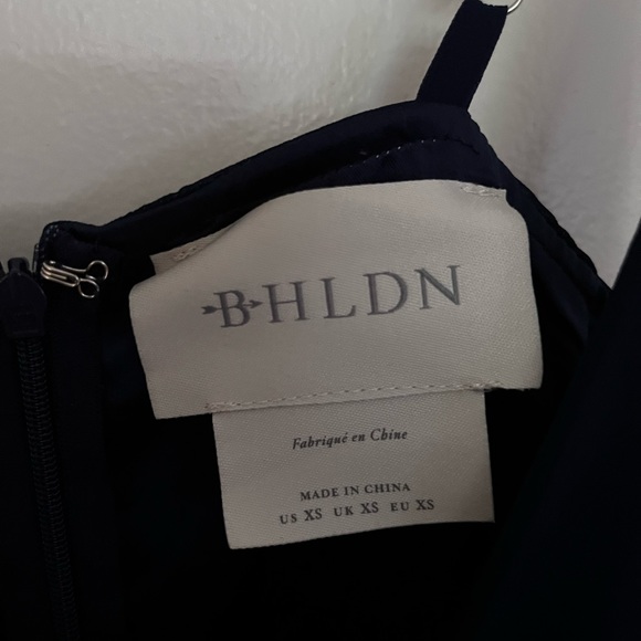 BHLDN Kaia Chiffon Bridesmaid Dress Navy XS - Picture 6 of 6